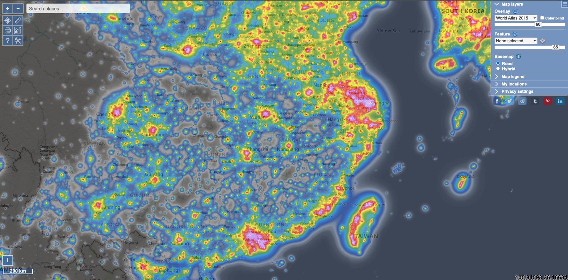 lightpollution-夜间灯光分析