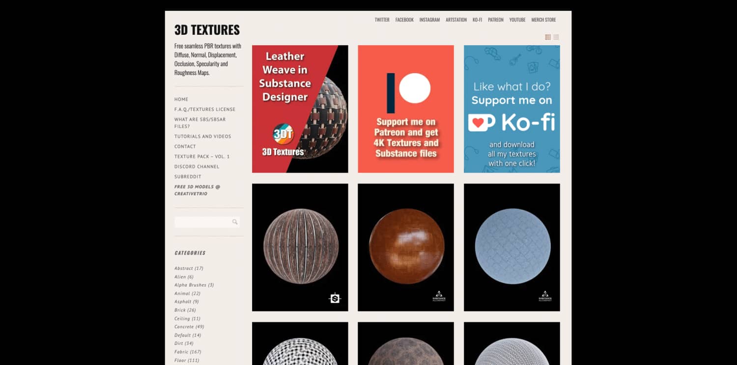 3dtextures.me-无缝贴图资源在线下载站点-网站预览-建筑曲奇