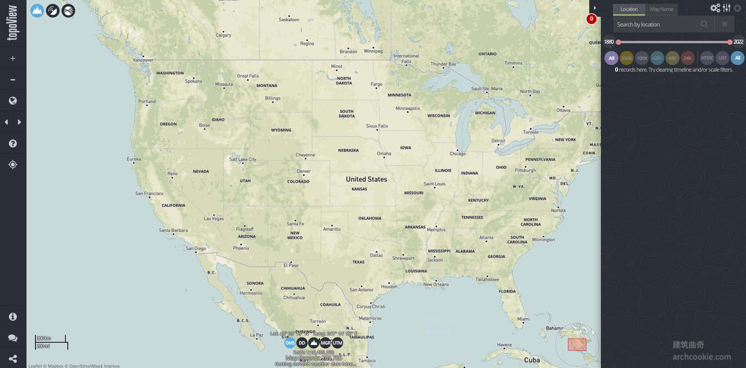 USGS-全美国高清晰度地形图下载网站