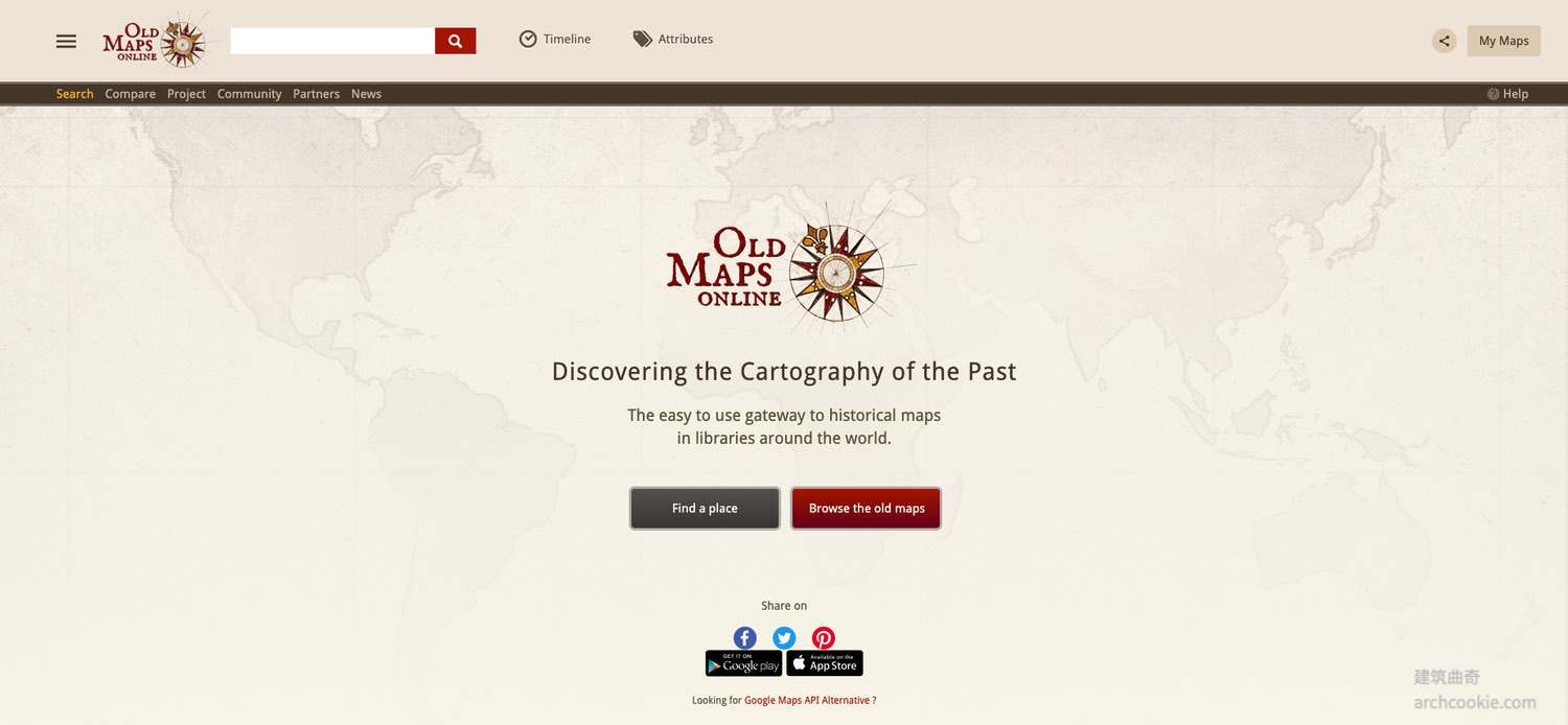 oldmapsonline-在线检索全球老旧地图