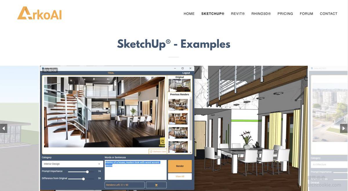arkoAI官网-sketchup人工智能渲染辅助