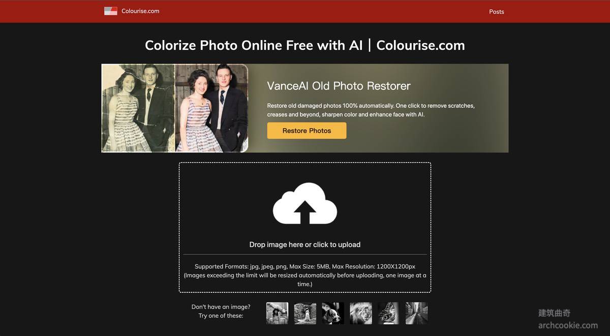 Colourise-基于人工智能卷积神经网络的在线黑白上色工