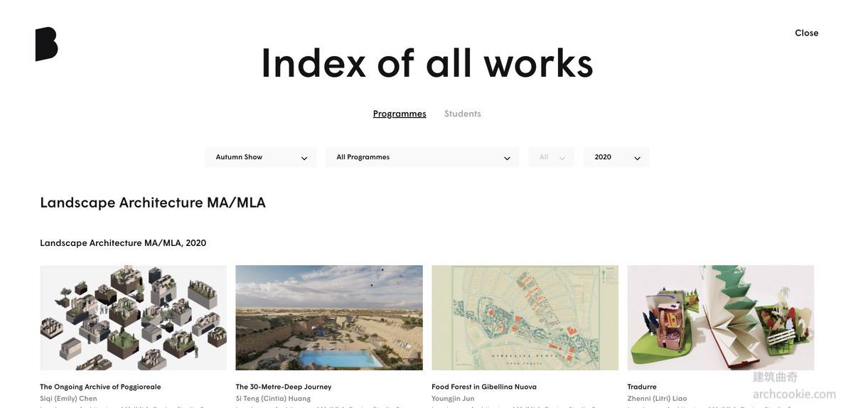 巴特莱特建筑学院学生作品展-首页