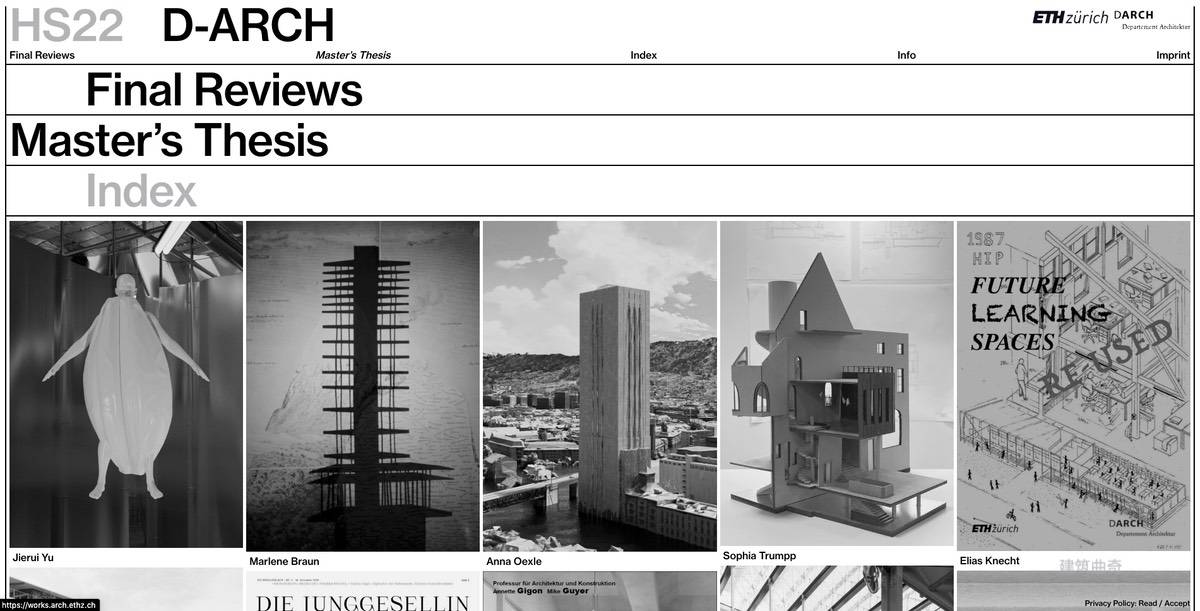 苏黎世联邦理工学院建筑学毕业展