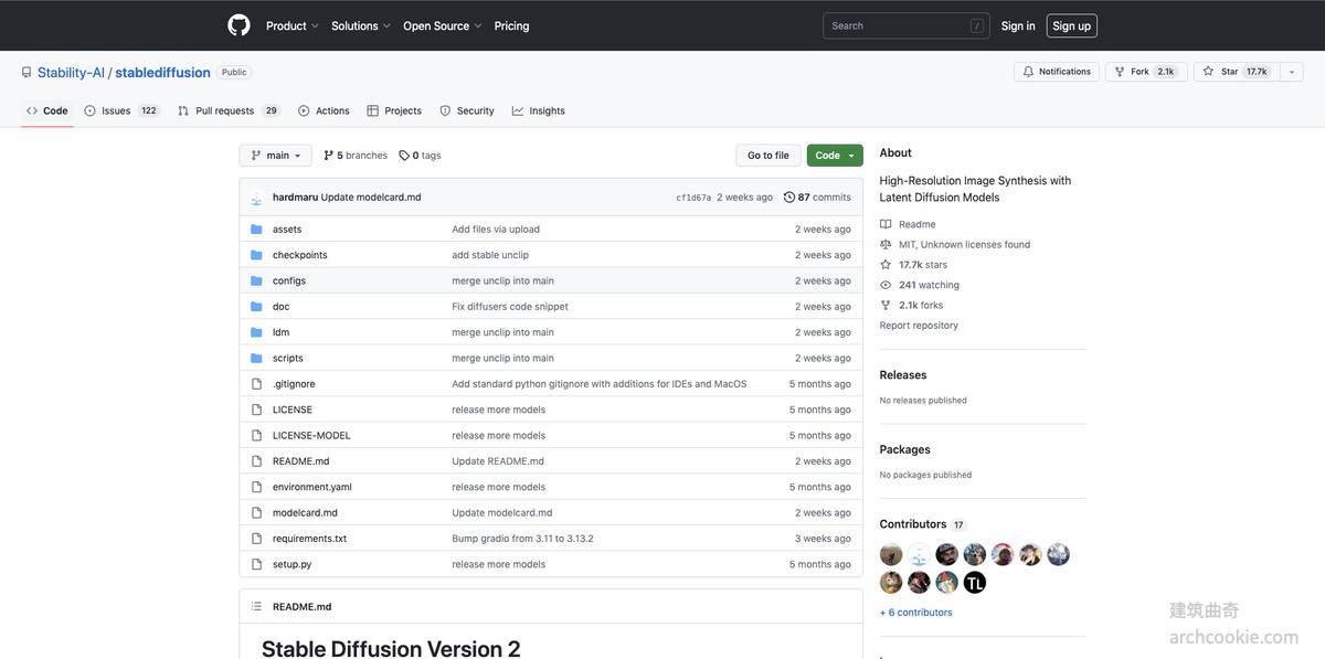 Stable-Diffusion-Version-2-的github开源下载地址