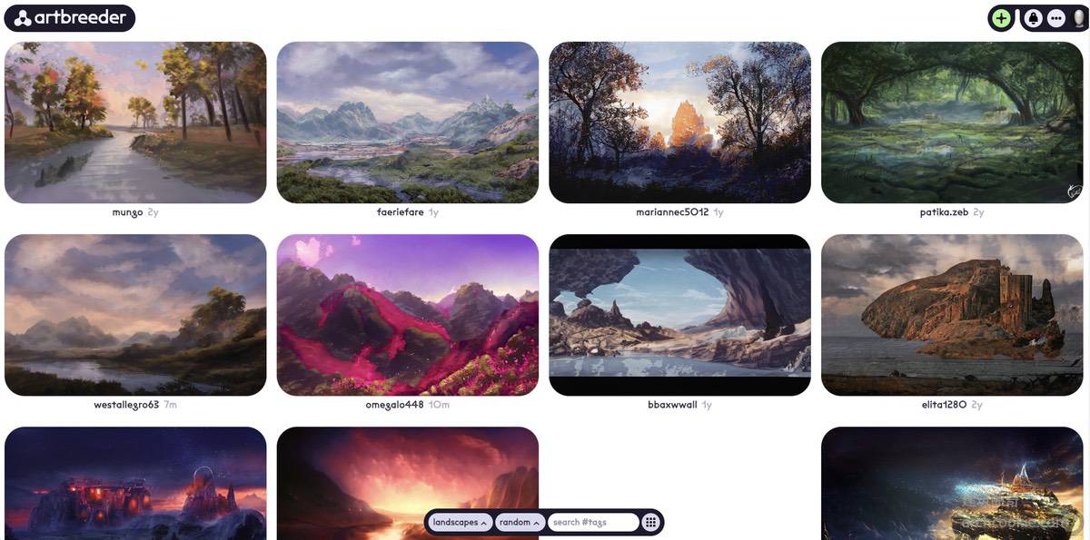 人工智能合成创意工具-Artbreeder.