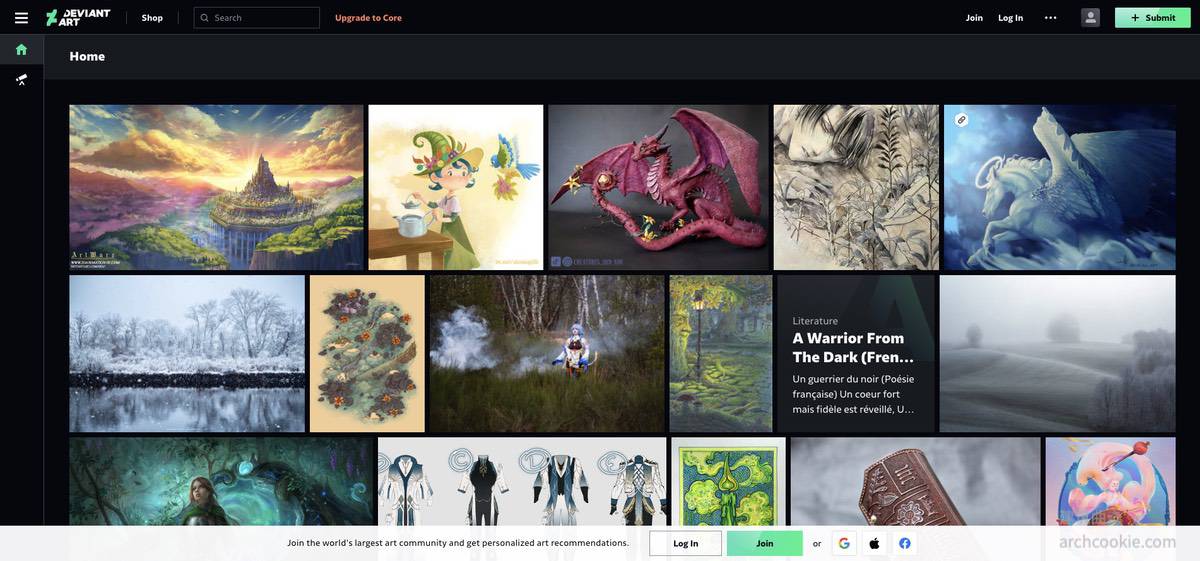 deviantart-一个数字艺术创作分享社区