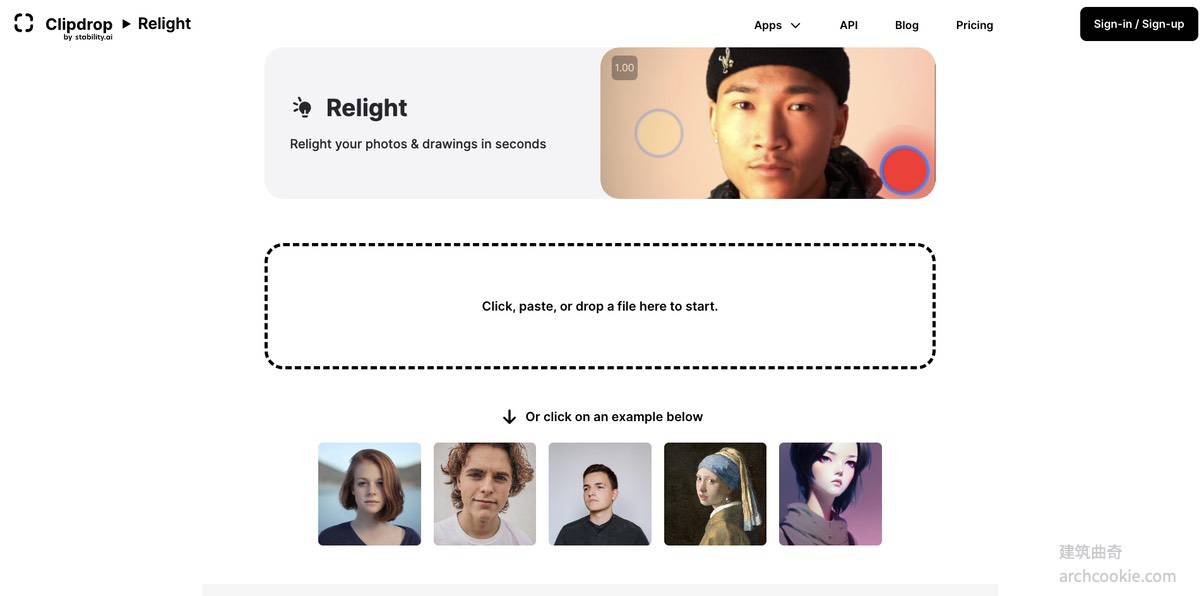 relight-由clipdrop-出品的一个图像光源调整工具