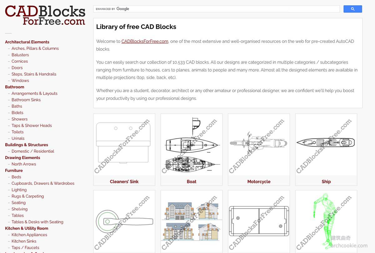 cadblocksforfree-免费CAD图块下载